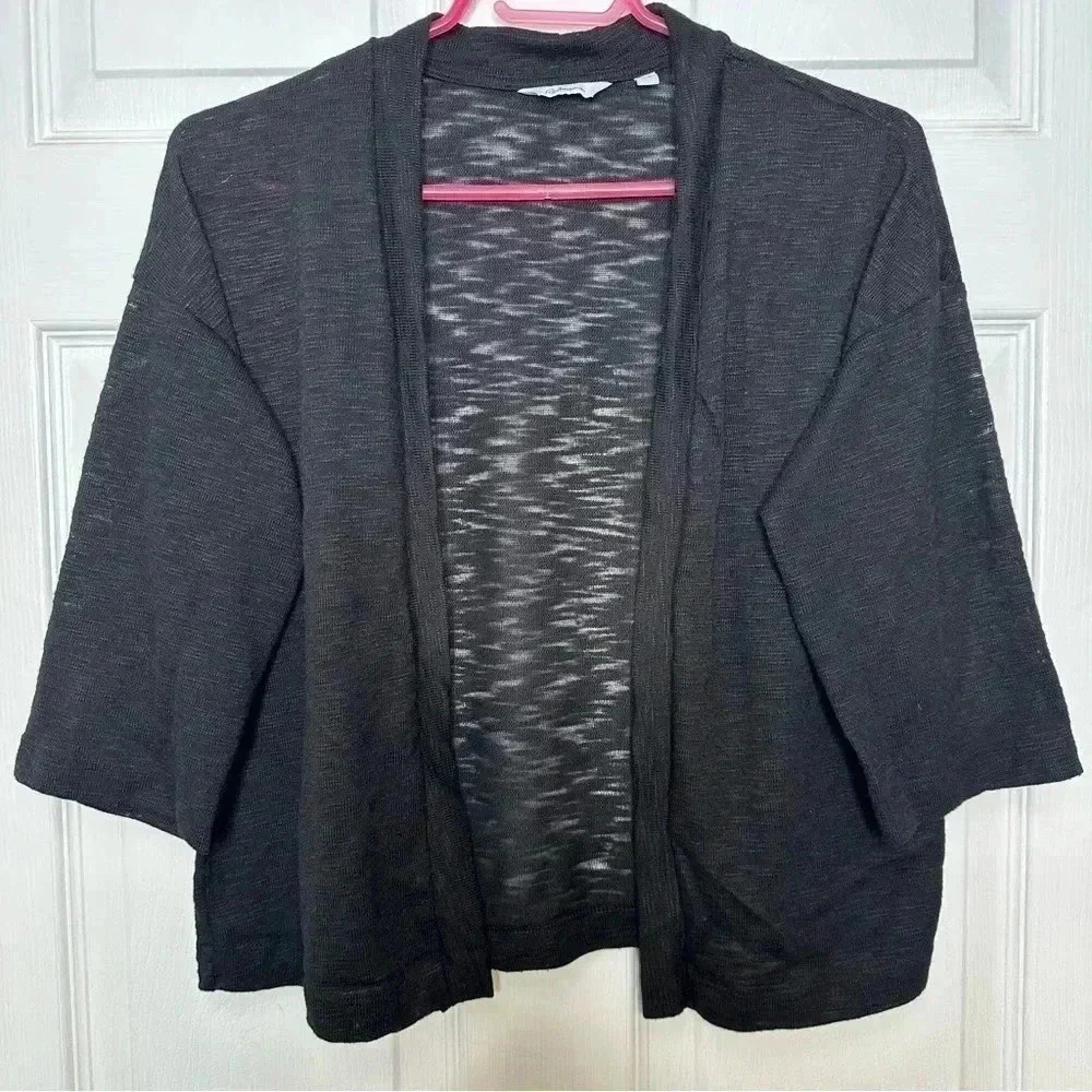 Reitmans Cardigan 3/4 Sleeves Boxy Black Size Large